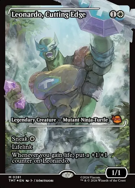 Leonardo, Cutting Edge, Magic card TMT 281 — Teenage Mutant Ninja Turtles set