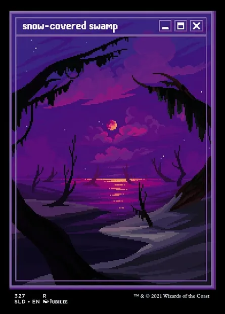 Snow-Covered Swamp, Magic card SLD 327 — Secret Lair Drop set