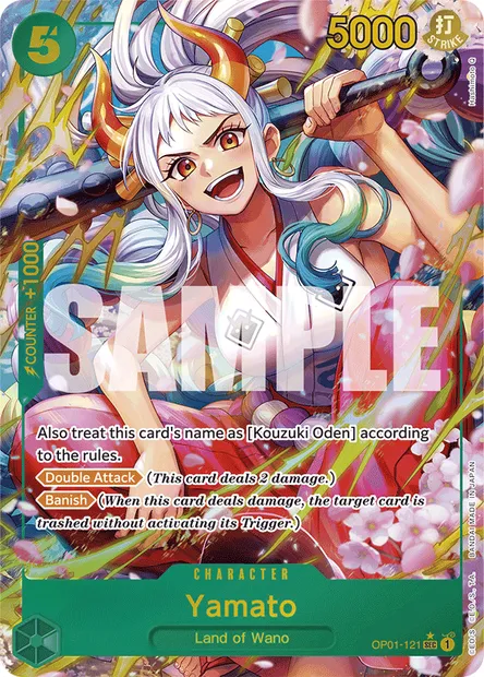 Yamato, carte One Piece OP01-121 — extension ROMANCE DAWN