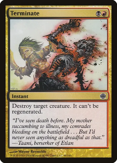 Terminate, Magic card ARB 46 — Alara Reborn set