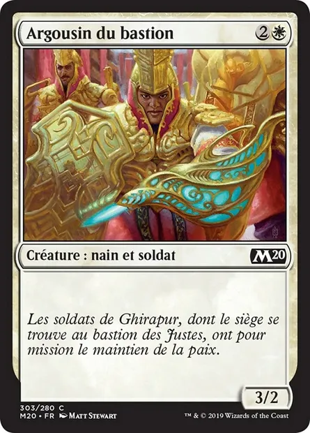 Argousin du bastion, carte Magic M20 303 — extension Core Set 2020