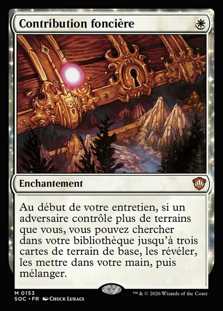 Contribution foncière, carte Magic SOC 153 — extension Secrets of Strixhaven Commander