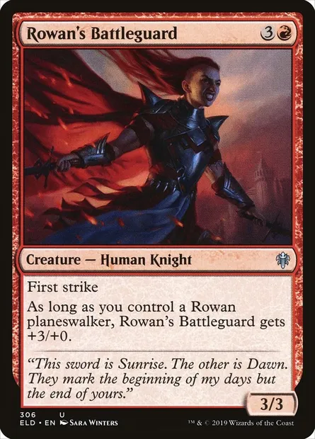 Rowan's Battleguard, Magic card ELD 306 — Throne of Eldraine set