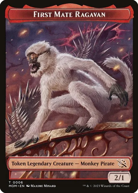 First Mate Ragavan, Magic card TMOM 6 — March of the Machine Tokens set