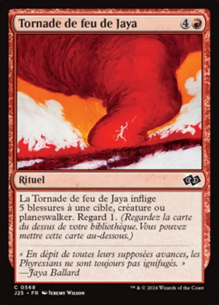Tornade de feu de Jaya, carte Magic J25 568 — extension Foundations Jumpstart