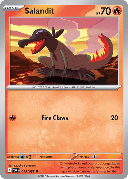 Salandit, Pokémon card POR 015 — Perfect Order set