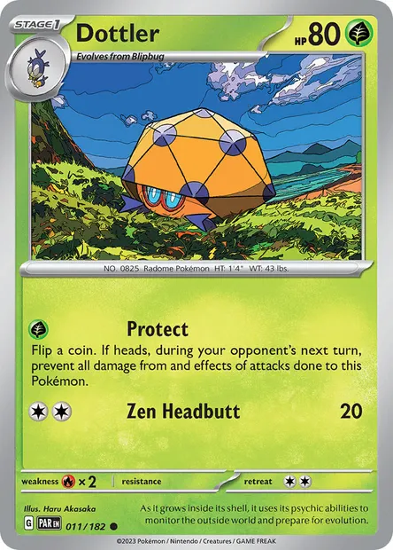 Dottler, Pokémon card PAR 011 — Paradox Rift set