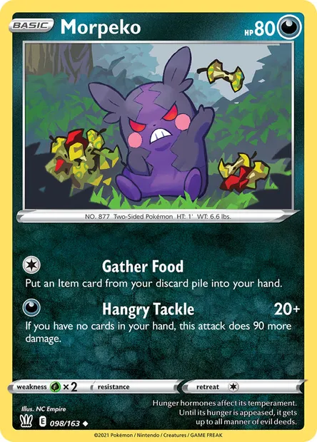 Morpeko, Pokémon card BST 98 — Battle Styles set