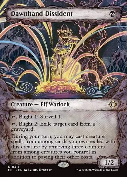 Dawnhand Dissident, Magic card ECL 311 — Lorwyn Eclipsed set