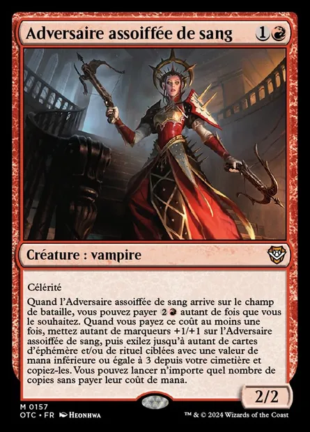 Adversaire assoiffée de sang, carte Magic OTC 157 — extension Outlaws of Thunder Junction Commander
