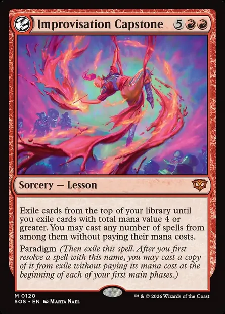 Improvisation Capstone, Magic card SOS 120 — Secrets of Strixhaven set