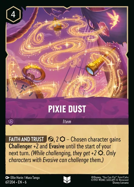 Pixie Dust, Disney Lorcana card CH6-067 — Azurite Sea set