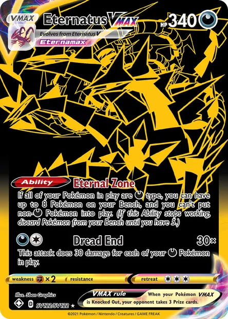 Eternatus VMAX, Pokémon card SHF SV122 — Shining Fates set