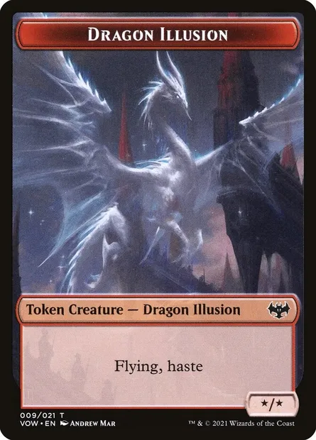 Dragon Illusion, carte Magic TVOW 9 — extension Innistrad: Crimson Vow Tokens