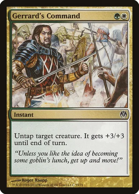 Commandement de Gerrard, carte Magic DDE 53 — extension Duel Decks: Phyrexia vs. the Coalition