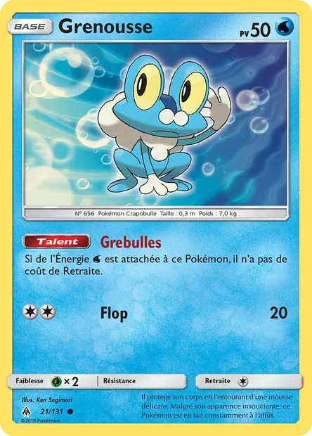 Grenousse, carte Pokémon FLI 21 — extension Lumière Interdite