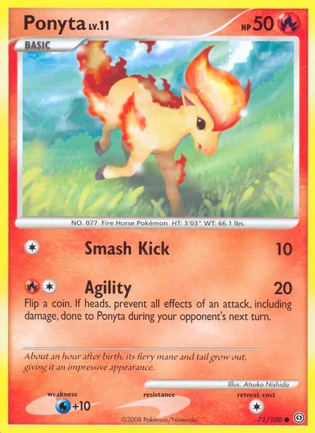 Ponyta, carte Pokémon SF 71 — extension Tempête