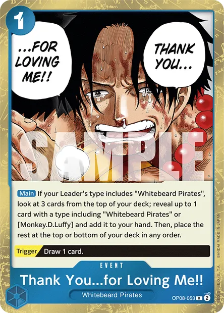Thank You...for Loving Me!!, carte One Piece OP08-053 — extension TWO LEGENDS