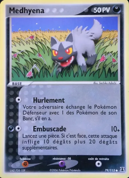 Medhyena, carte Pokémon DS 79 — extension EX Espèces Delta