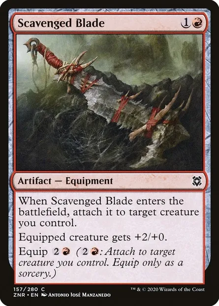 Scavenged Blade, Magic card ZNR 157 — Zendikar Rising set