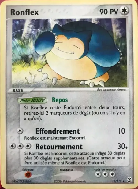 Ronflex, carte Pokémon RG 15 — extension EX Rouge Feu & Vert Feuille