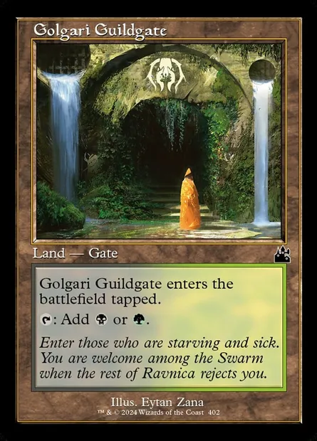 Golgari Guildgate, Magic card RVR 402 — Ravnica Remastered set