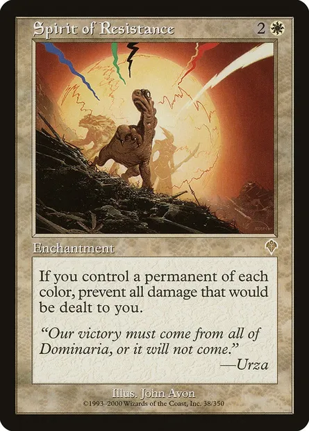 Spirit of Resistance, Magic card INV 38 — Invasion set