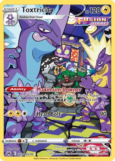 Toxtricity, Pokémon card CRZ GG09 — Crown Zenith set