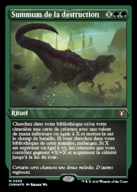 Summum de la destruction, carte Magic CMM 559 — extension Commander Masters