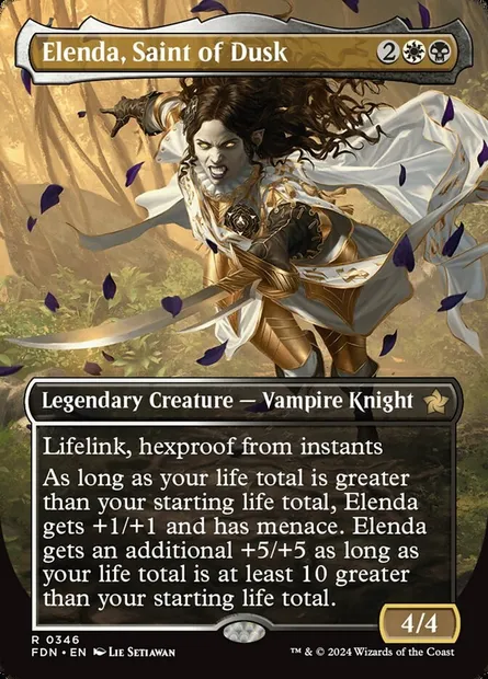 Elenda, Saint of Dusk, Magic card FDN 346 — Foundations set