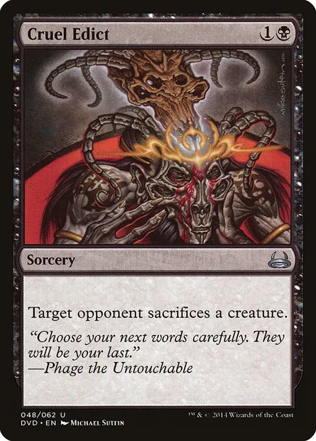 Cruel Edict, Magic card DVD 48 — Duel Decks Anthology: Divine vs. Demonic set