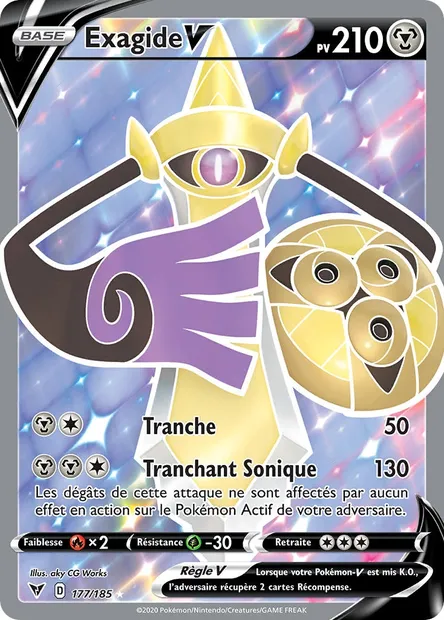 Exagide V, carte Pokémon VIV 177 — extension Voltage Éclatant