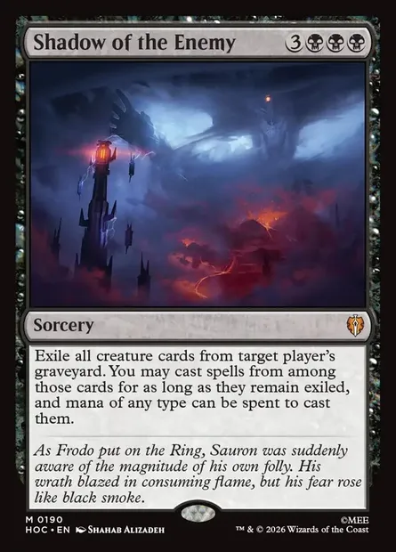 Shadow of the Enemy, Magic card HOC 190 — The Hobbit Eternal set