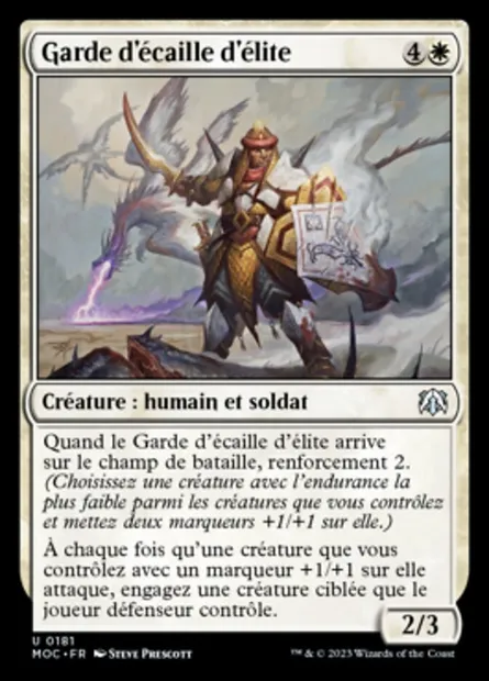 Garde d'écaille d'élite, carte Magic MOC 181 — extension March of the Machine Commander