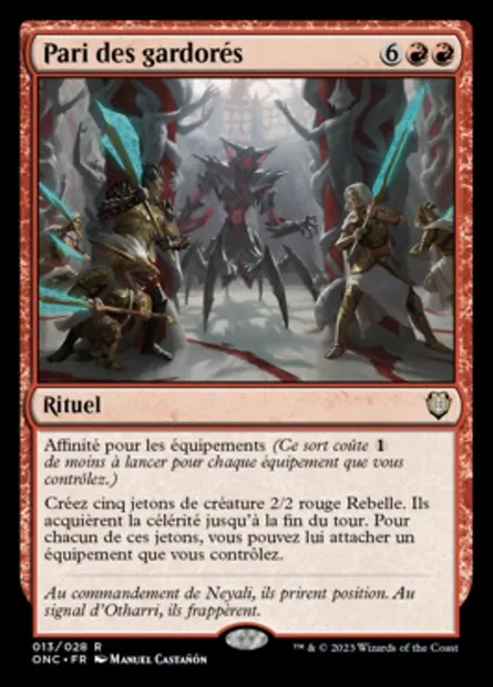 Pari des gardorés, carte Magic ONC 13 — extension Phyrexia: All Will Be One Commander
