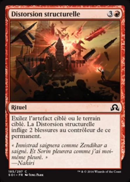 Distorsion structurelle, carte Magic SOI 185 — extension Ténèbres sur Innistrad