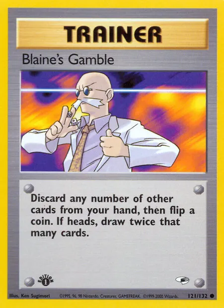 Blaine's Gamble, Pokémon card GH 121 — Gym Heroes set