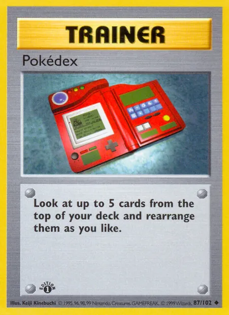 Pokédex, Pokémon card BS 87 — Base Set set