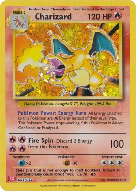 Charizard, Pokémon card CLC 003 — Pokémon TCG Classic: Charizard & Ho-Oh ex Deck set