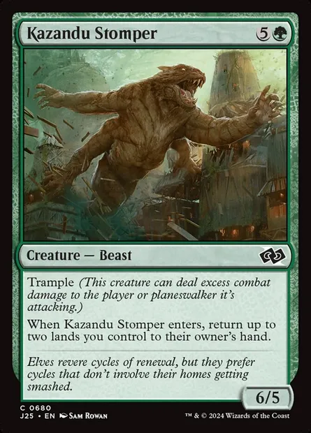 Kazandu Stomper, Magic card J25 680 — Foundations Jumpstart set