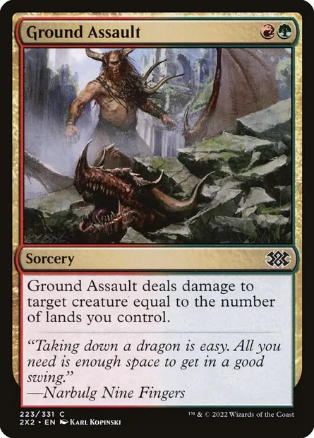 Ground Assault, Magic card 2X2 223 — Double Masters 2022 set