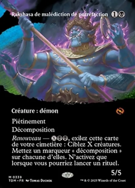 Rakshasa de malédiction de putréfaction, carte Magic TDM 339 — extension Tarkir: Dragonstorm