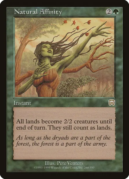 Natural Affinity, Magic card MMQ 260 — Mercadian Masques set