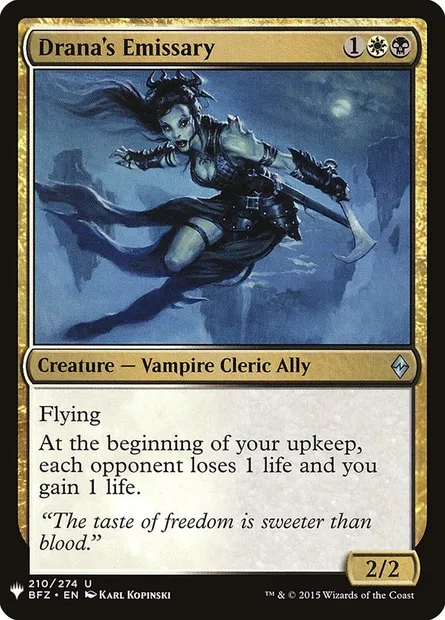 Drana's Emissary, Magic card PLST BFZ-210 — The List set