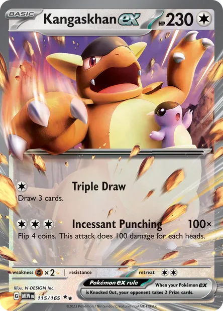 Kangaskhan ex, Pokémon card MEW 115 — 151 set