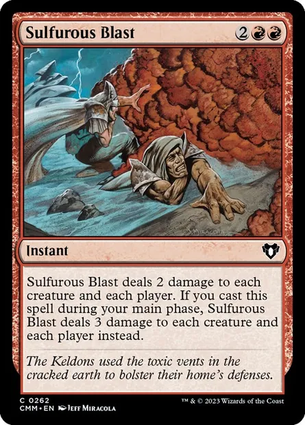 Sulfurous Blast, Magic card CMM 262 — Commander Masters set
