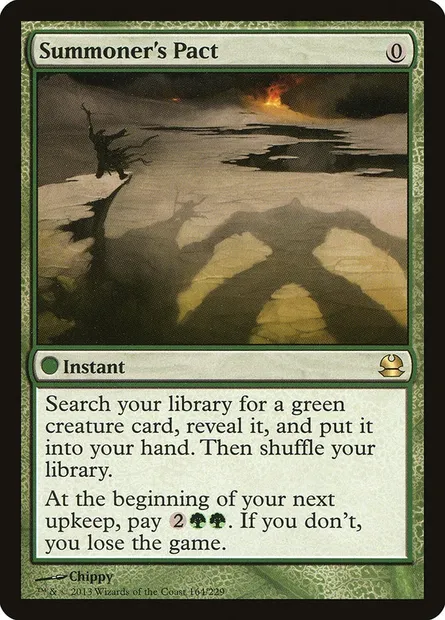 Summoner's Pact, Magic card MMA 164 — Modern Masters set