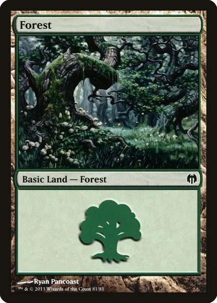 Forest, Magic card DDL 81 — Duel Decks: Heroes vs. Monsters set
