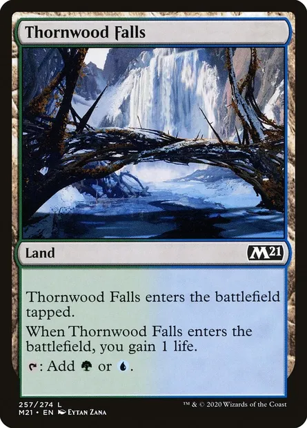 Thornwood Falls, Magic card M21 257 — Core Set 2021 set