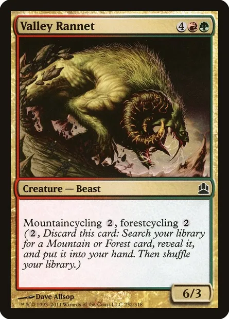 Valley Rannet, Magic card CMD 232 — Commander 2011 set